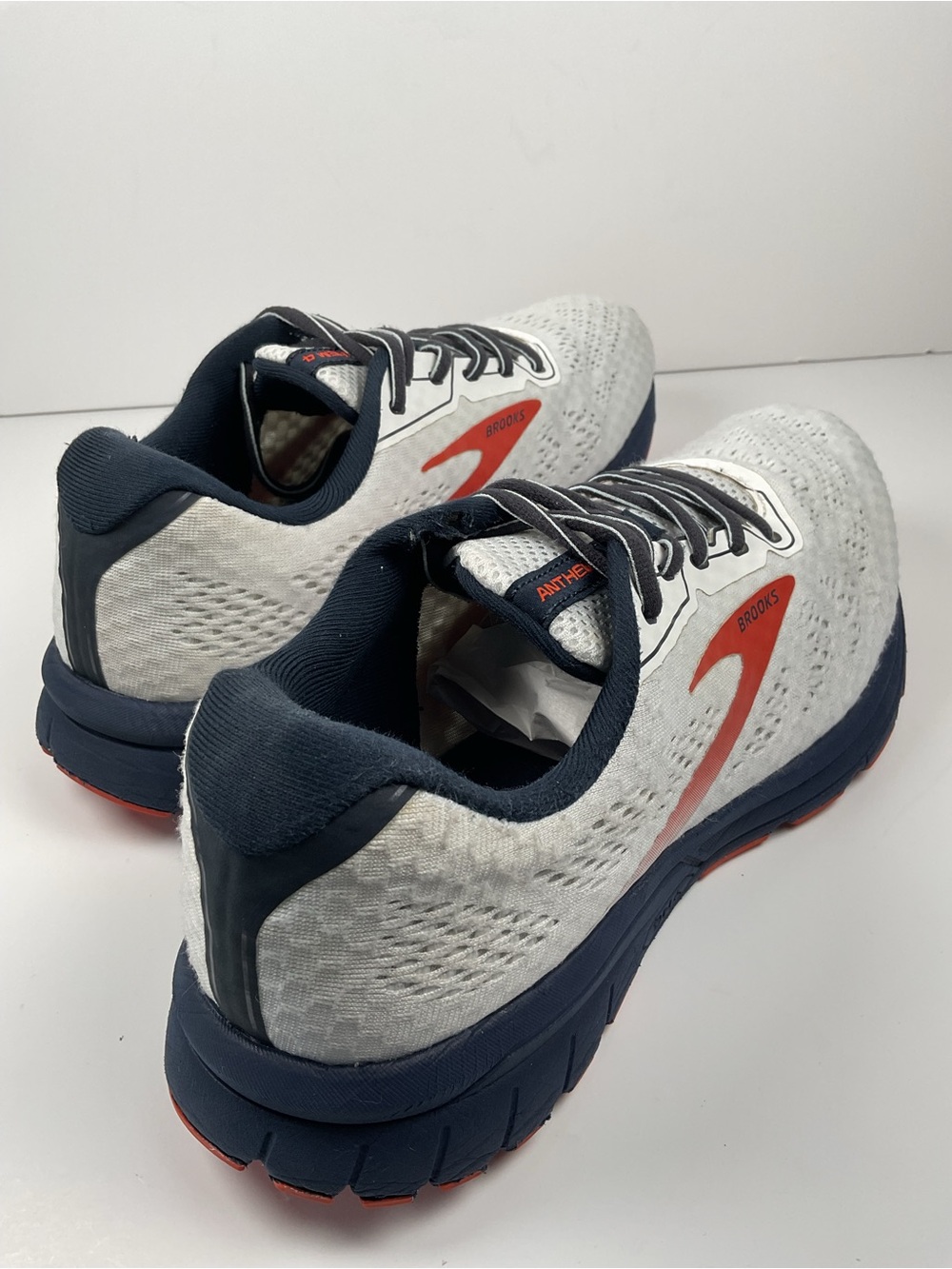 Brooks Anthem 4 Men’s Size 11.5 D White Orange Running Shoes - Picture 6 of 13